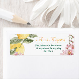 Nyligen Utexaminerade citron Returadressetiketter Returadress Etikett