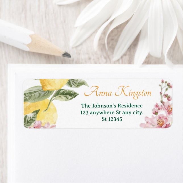 Nyligen Utexaminerade citron Returadressetiketter Returadress Etikett (Insitu)