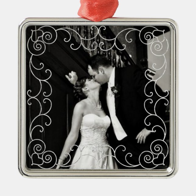 Nyligen Wed Photograph Ornament (Framsidan)