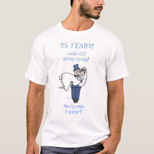 Nylmarnas nylning om Silver Bröllop Tee Shirt