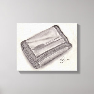 Nylon Wallet Pencil Sketch - Pop Culture Canvastryck