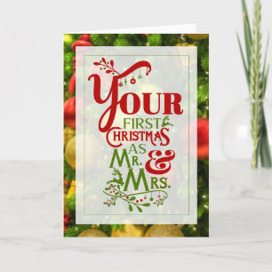 Nylweds Första jultipografi Ornaments Helgkort