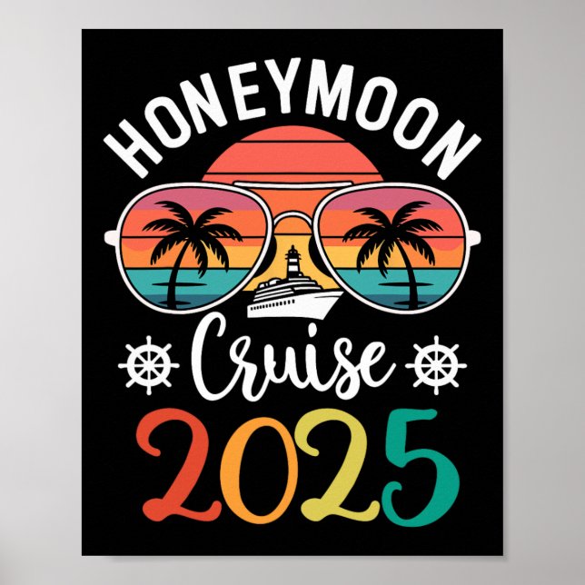 Nymåne Cruise 2025 Nygifta Matchande Par Poster (Framsidan)