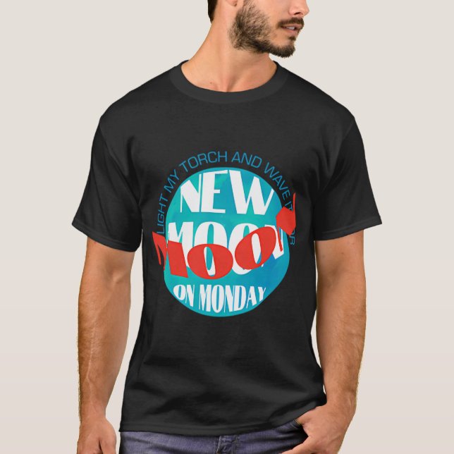 Nymåne på måndag Blå Alt T Shirt (Framsida)