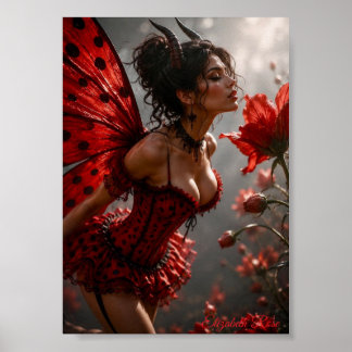 Nymfblomsterdemonessa Poster