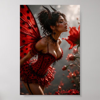 Nymfblomsterdemonessa Poster
