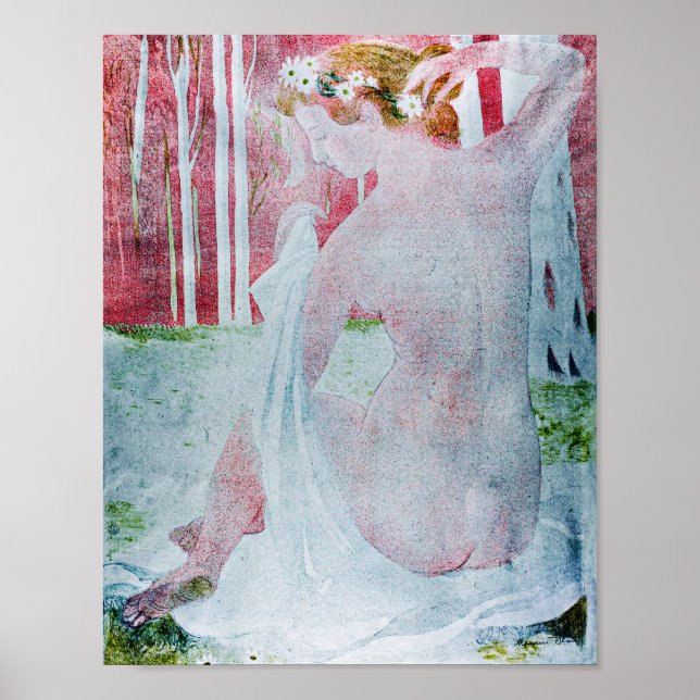 Nymph Crowned med Daisy, Maurice Denis Poster (Framsidan)