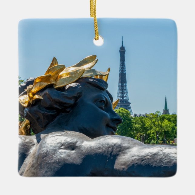 Nymph de la Neva på Pont Alexandre III - Paris Julgransprydnad Keramik (Framsida)