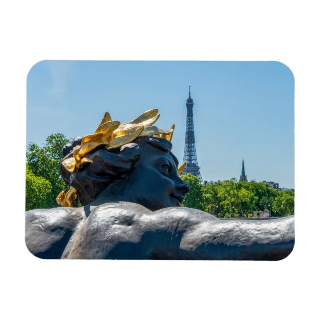 Nymph de la Neva på Pont Alexandre III - Paris Magnet (Horisontell)