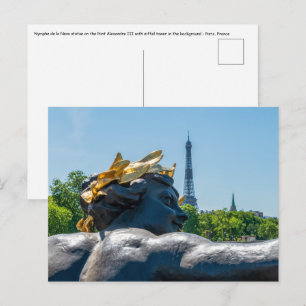 Nymph de la Neva på Pont Alexandre III - Paris Vykort