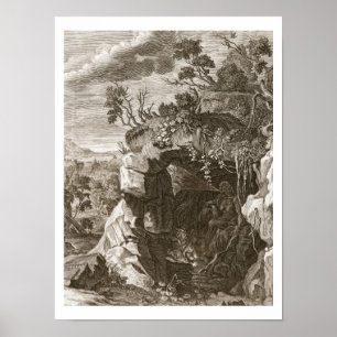 Nymph Echo ändrades till Ljud, 1731 (gravering) Poster