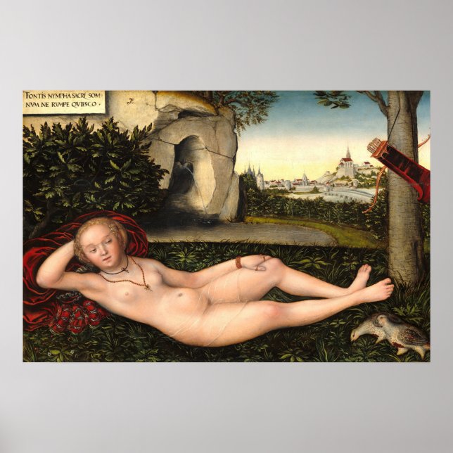 Nymph - Lucas Cranach German Fine Art Poster (Framsidan)