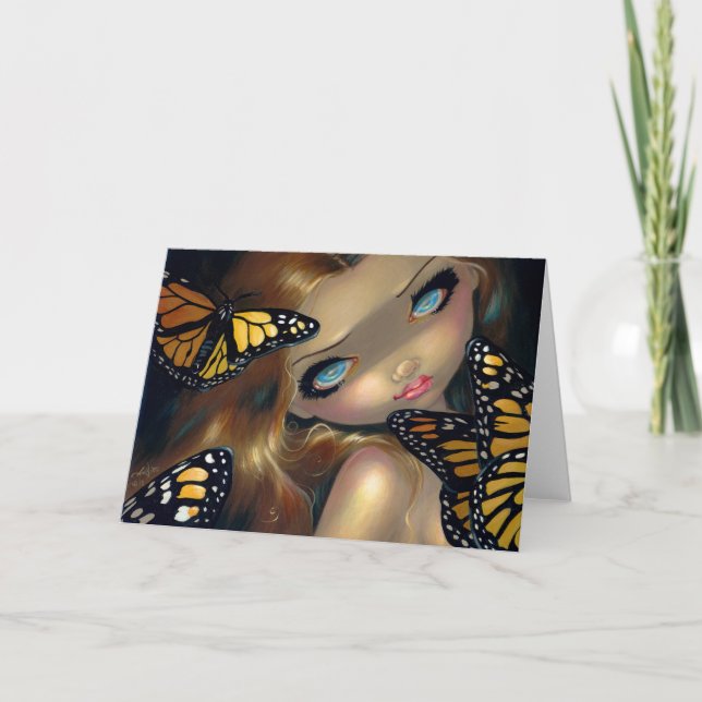 "Nymph med monark" hälsningkort Kort (Framsida)