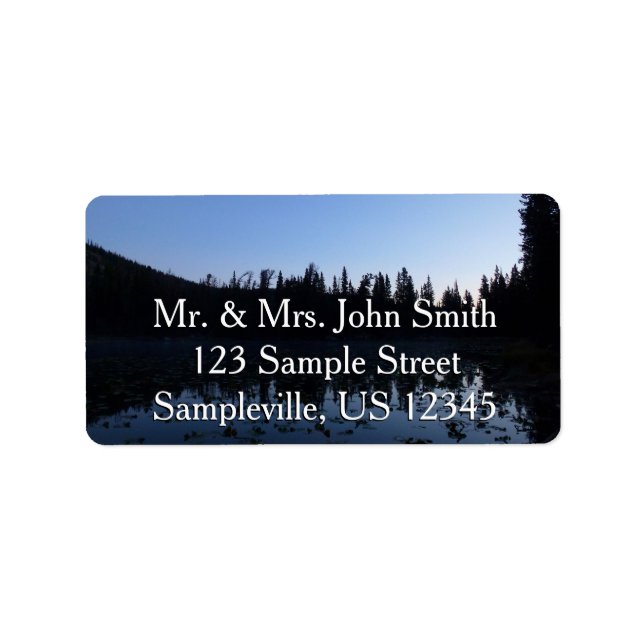 Nymph Sjö vid Dawn Adressetikett (Framsidan)