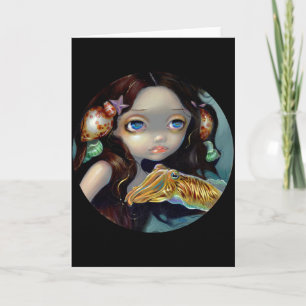 "Nymph with a Cuttlefish"-hälsningskort Kort