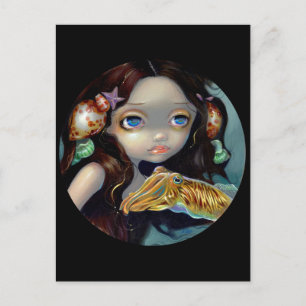 "Nymph with a Cuttlefish" vykort