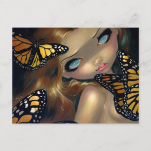 "Nymph with Monarchs" vykort