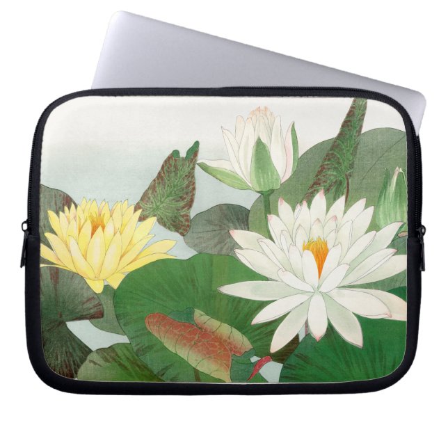 Nymphaea lotus, japanskt träsnitt, 1917 laptop fodral (Framsidan)
