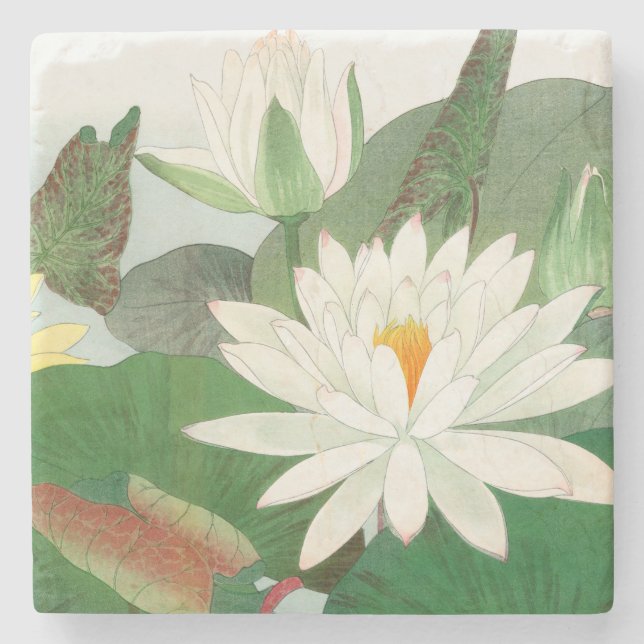 Nymphaea lotus, japanskt träsnitt, 1917 stenunderlägg (Framsidan)