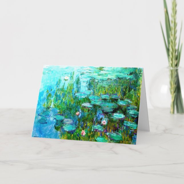 Nympheas av Claude Monet Notecard Kort (Framsida)
