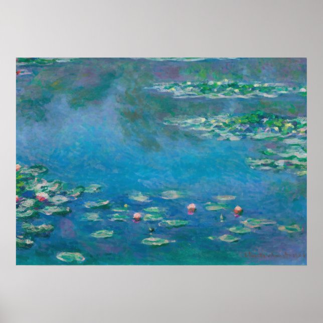 Nymphéas - Vatten Lilies av Claude Monet Poster (Framsidan)