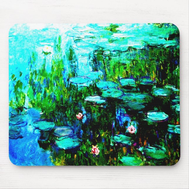 Nympheas vatten Lillies Monet Mousepad Musmatta (Framsidan)