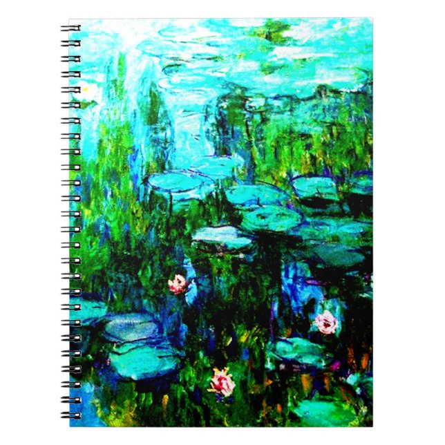 Nympheas Vatten Lillies Monet Photo Binder Anteckningsbok Med Spiral (Framsidan)