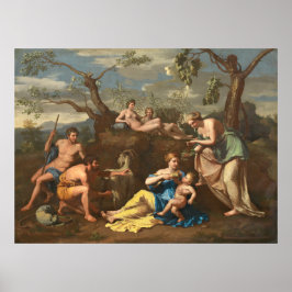 Nymphs & Child Jupiter - Nicolas Poussin Fine Art Poster