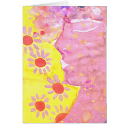 Nymphs Folk Art av AnyaC BLANK Stationary OBS Kort