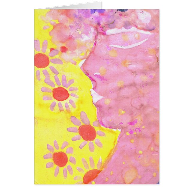 Nymphs Folk Art av AnyaC BLANK Stationary OBS Kort (Framsidan)