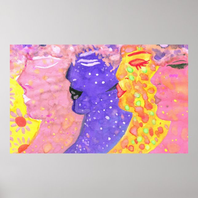 Nymphs Folk Art av AnyaC Poster (Framsidan)