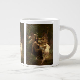Nymphs och Satyr av William-Adolphe Bouguereau Jumbo Mugg