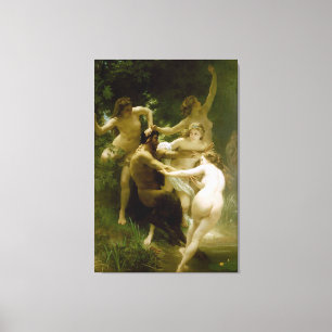 Nymphs och Satyr (Nymphes et satirer) (1873) Canvastryck