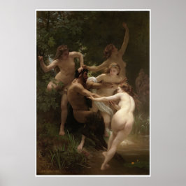 Nymphs och Satyr William-Adolphe Bouguereau Poster