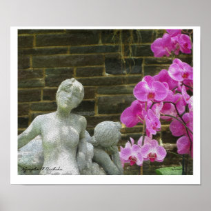 Nymphs & Orchids mosaic poster