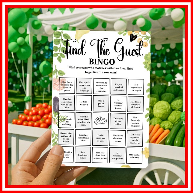 Nyoffert Från Marknaden Hitta Gästens Bingo Spel   (Skapare uppladdad)