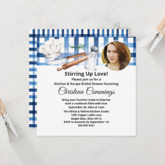 Nyp av Kärlek Kök Foto Bröllopsdusch Inbjudningar