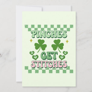 Nyp får stygn Rolig St. Patrick's Day Julkort