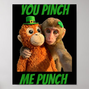 Nyp stuns fun monkey selfie st patricks day poster