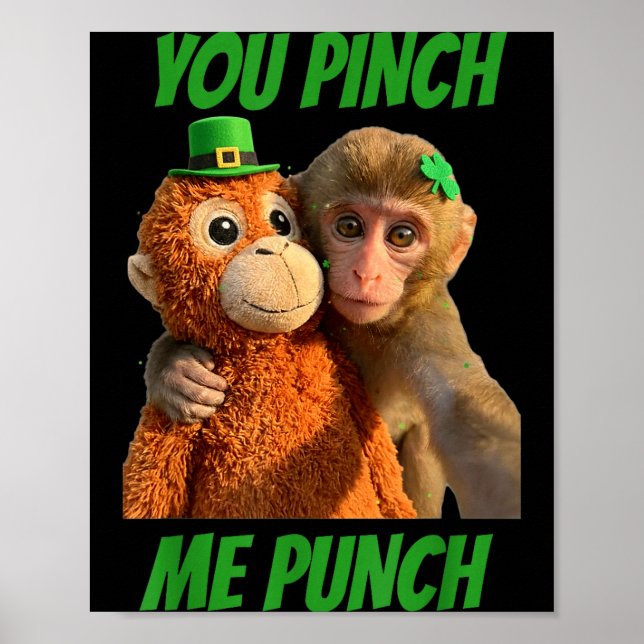Nyp stuns fun monkey selfie st patricks day poster (Framsidan)