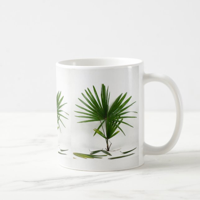 Nyplockad Rhapis Excelsa (Lady Palm) Kaffemugg (Höger)
