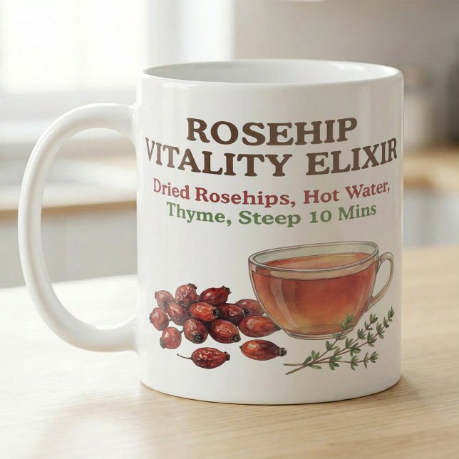 Nyponsoppsrecept Apoteksstil Konst Kaffemugg (Skapare uppladdad)