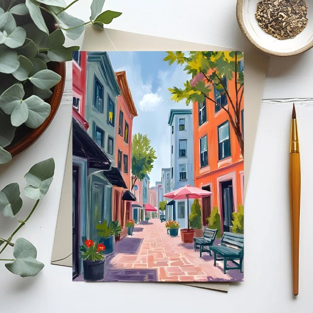 Nyport Rhode island Painting Vykort (Skapare uppladdad)