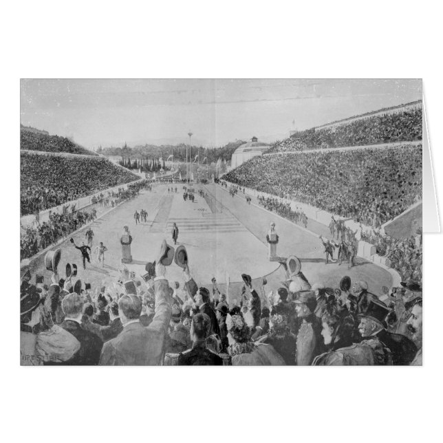 Nypremiär av OS:en i Athens Hälsningskort (Framsidan Horizontal)