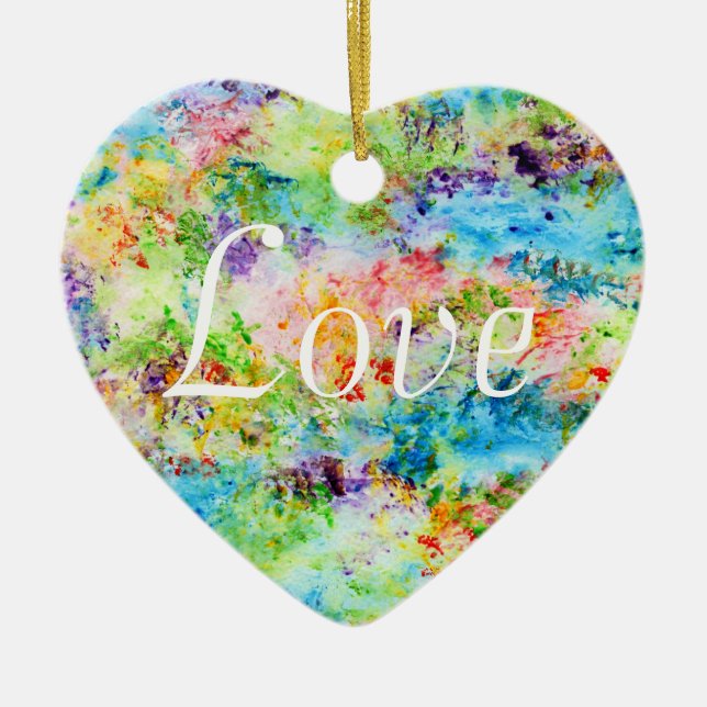 Nypremiär - kärlek julgransprydnad keramik (Framsidan)
