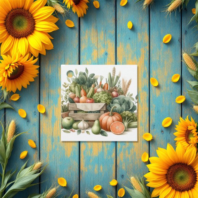 Nyproducerad frukt- och bärgningsskugga på marknad gåvor etiketter (Rustic Fresh Produce Farmers Market Baby Shower Favor Tags)