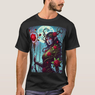 Nyra Bloodthorn - Vampric Sorceress of Thorns T Shirt