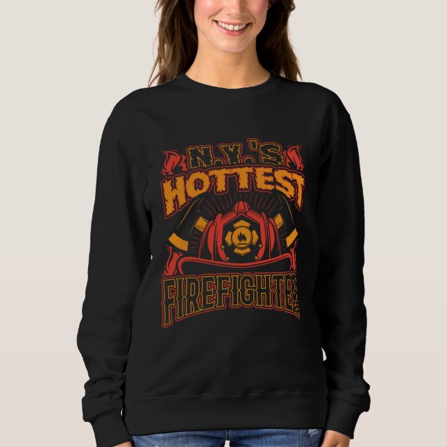 NYs Hottest Firefighter New York Firefighter Appre T Shirt (Framsida)