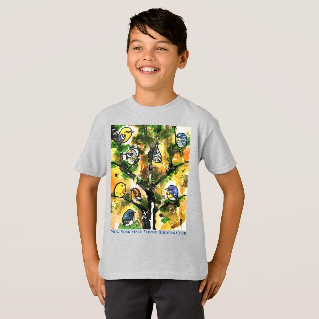 NYS Young Birders Klubb T-Shirt (barn) (Hel framsida)