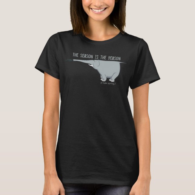 Nysande Elephant hatar vår allergies T-Shirt (Framsida)